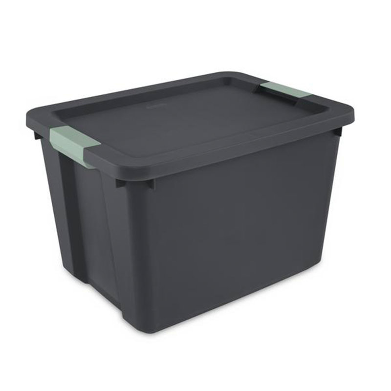 Sterilite 6 Pack 20 Gallon Latch Tote, Stackable Plastic Storage Bin Container (Set of 6)